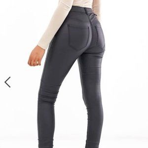 Dr Denim Solitaire Super High Waist Leather Pants